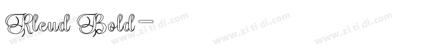 Rleud Bold字体转换